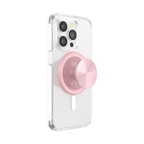 PopSockets Phone Grip for MagSafe with Kickstand, Magnetic Stand, Swappable Top, Secure Hold for iPhone MagSafe Cases, Phone & Tablet Grip - Dusty Rose