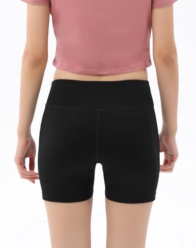 INNERSY Girls' Athletic Biker Shorts Size 8-16 Years Gymnastics Volleyball Dance Shorts2