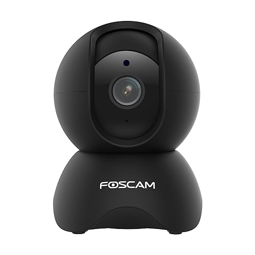 Foscam Cámara IP X5 WiFi 5Mpx con Audio, detección Humana, Negra