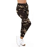 Jela London Damen Jogginghose Skinny Camouflage Flecktarn High-Waist, Beige 38-40 (L/XL)