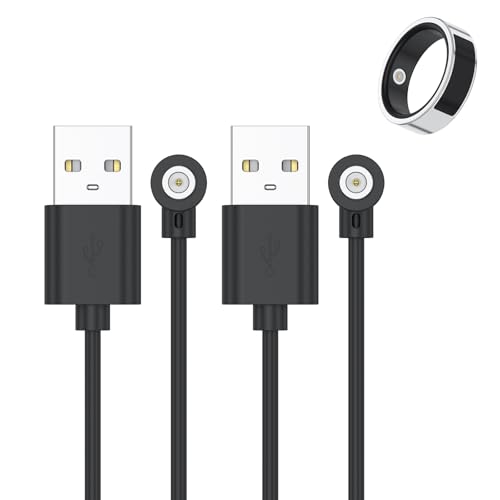 Vanjua 2 Pack Smart Ring Charger Cable Compatible with R02 R09 R18 R03 R06 R08 R10 R11 R11M SR11M R12 BJ02 SRC01 SRC10 SR08 SR09 SR10 SR11 Smart Ring Magnetic Charging Cable
