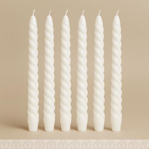 La mejor comparación de Velas y candelabros los más solicitados. 48 Set De 6 Velas Largas De Espiral de 23 Cm Sin Aroma, Decorativas Elegantes Para Eventos y Decoracion de Hogar Duracion de 12-15 Horas, Velas de Parafina de Alta Calidad (BLANCO)