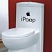 Lustiger WC-Aufkleber, Aufschrift "I Poop", 20 cm, Schwarz, 1 Stück