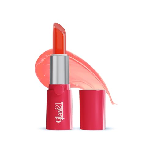 Image of Glam21 High Definition Lipstick | Lightweight & Ultra-Moisturizing Lip Color | Gel-Based Creamy Formula | Smooth Application & Vibrant Finish | Long-Lasting Comfort Wear |3.6gm, Flame Red