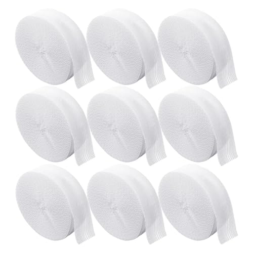 LuoAXINN Cinta para dobladillos de pantalones Cinta autoadhesiva for dobladillo de pantalones, pasta for bordes, reparación vaqueros, cinta for for tela for costura DIY, 1/50M(White,1m (1Roll))