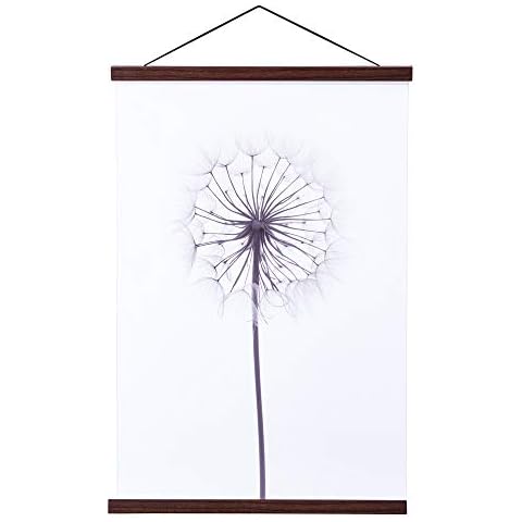 Sanauto A2 Poster Rail Poster Rail Magnetic Wooden Poster Hanger Holder Frame Picture Picture Frame Picture Frame Picture Frame Picture Rail 42x30 42x59 42x62 (42 cm, Walnut) Cover