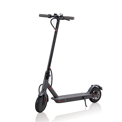 RPOLY Elektro Scooter 30 Km Reichweite Motor E-Scooter 8.5 Zoll Vollreifen Faltbarer Elektroroller Mit App-Funktion, für Jugendliche Und Erwachsene (Color : Black) Cover