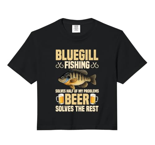 Bluegill Fishing Beer Lover Humor Angler Comfort Colors Crop Top