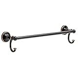 Delta Portman 18 in. Towel Bar with Hooks in Venetian Bronze with Copper Reveal