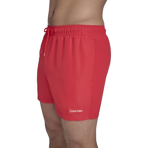 El Mejor Listado de Bañadores para Hombre de esta semana. 45 Calvin Klein Volley - Bañador Ligero de Secado rápido para Hombre, Rojo -, Large