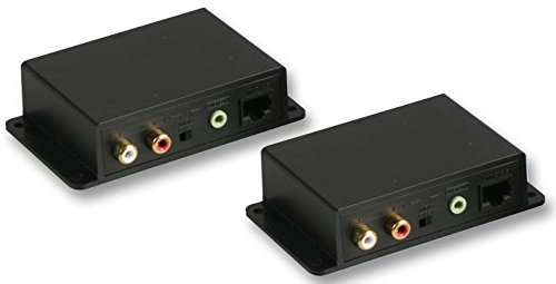 Audio estéreo sobre Cat5 Pro Signal Psg08200 extensor de señal rca mediante cable de red balun