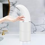 「2020年最新型」アルコール消毒噴霧器 自動手指消毒器 自動誘導 非接触式 アルコールディスペンサー500ml大容量 手指消毒機 電池式 自動センサー噴霧器残量確認可 IPX4防水 ウイルス対策 ハンドクリーナー 感染予防 洗面所/キッチン/学校など公共の場所に適用 日本語取扱説明書付き (ホワイト)