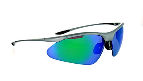 Optic Nerve - 2022 Premium & Affordable Polarized Sport Sunglasses For Men/Women, Tightrope Edition With Matte Carbon Frame/Brown/Blue Mirror Lens #TOP5