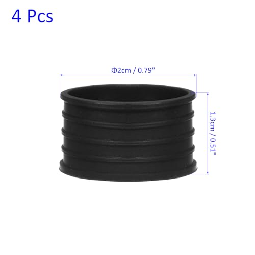 M METERXITY 4 Pack Badminton Racket Handle Grip Ring, Rubber Anti-Slip Fix Ring Grip Band - Image 3