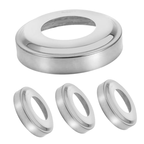 Milisten 4pcs Inground Pool Ladder Handrail Covers Stainless Steel Pool Ladder Bumpers Safety Cover Plate