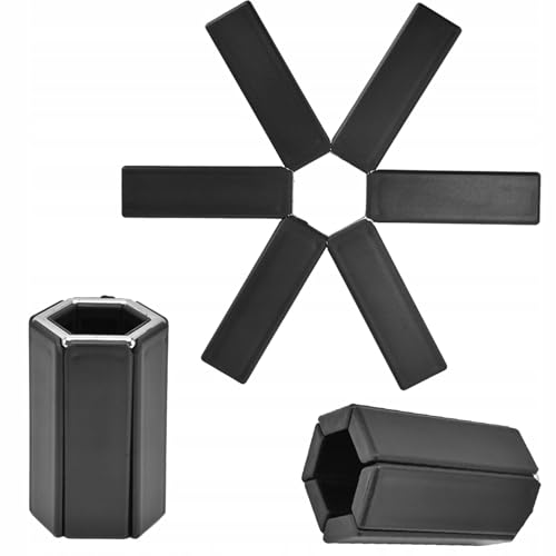 Portaollas y sartén Plegables – Placa Inferior Resistente al Calor hasta 220°C – Plegable y compacta – Negro
