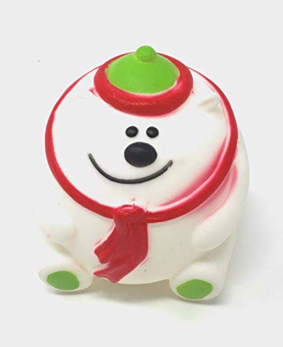 Holiday Dog Squeaky Ball Toy [3-Pack] | Red Santa Claus, White Polar Bear & Green Snowflake Ball Set | Great Dog Fetch Toys &Stress Relief Or Anti-Fidgeting Balls #TOP6