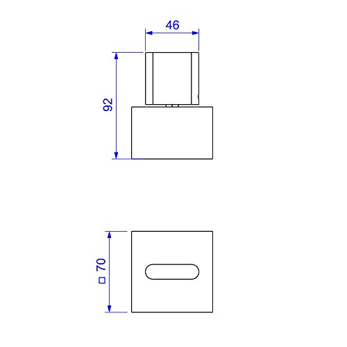 Acabamento para registro de gaveta de 1 1/4