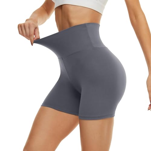CAMPSNAIL Workout Biker Shorts Women - 3"/5"/8" High Waisted Tummy Control Spandex Booty Volleyball Shorts for Yoga Dance