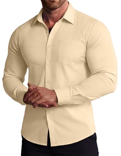 Chemise infroissable homme COOFANDY stretch sans repassage
