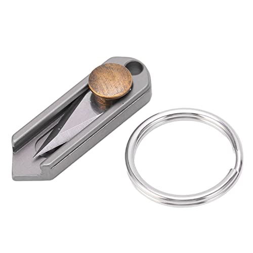 Mini chaveiro faca de acampamento ao ar livre expresso demolição liga de titânio canivete dobrável p