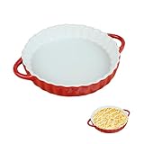 Polyvalence en Cuisine et à Table:Plat à Tarte en Céramique idéal pour préparer tartes, quiches,gratins ou gâteaux de saison,ce moule supporte le four,le micro-ondes et peut aller au congélateur.Son design élégant en fait également une pièce de service parfaite pour apporter vos plats directement sur la table,alliant praticité et présentation raffinée.