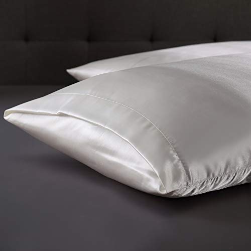 Exq Home Silky Satin Pillowcase For Hair And Skin,Soft Pillow Cases Queen Size Set Of 2 Satin Pillow Case With Envelope Closure No Zipper Ivory (20X30 Inches) #TOP3