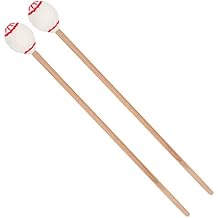 1 Pair Marimba Mallets, Wool Yarn Head Xylophone Mallets with Maple Handle, Marimba Instrument for Percussion Playing