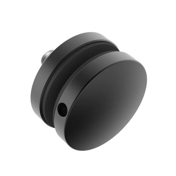 Sellon24® Supporto per punti in acciaio inox Ø50, nero, V2A, 8-17,52, connettore in vetro, RAL9004 0747-000/BLACK