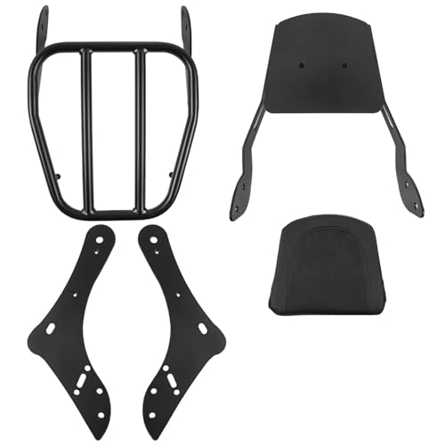 Support de bagages pour dossier moto EN650 VN650 finition noire haut de gamme