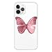 Produktbild Miagon Transparent Hülle für iPhone 12 Pro Max,Rot Schmetterling Muster Kreativ Süße Durchsichtig Klar Soft Ultra Dünn Silikon Case Cover Schutzabdeckung