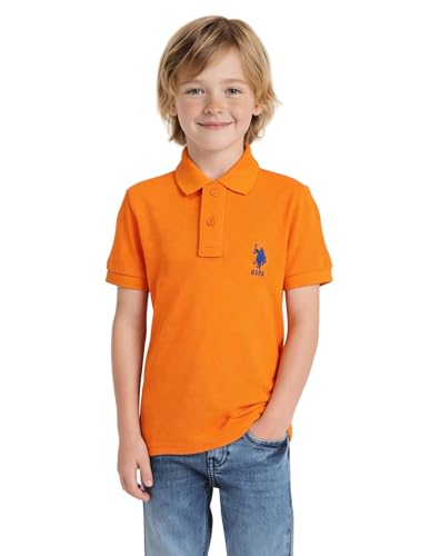 Image of U.S. Polo ASSN. Kids Polo T Shirt for Boys - 100% Cotton, Embroidered Logo, Kids Polo T Shirt for Boys
