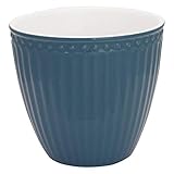 Farbe: ocean blue / blau Greengate - Latte cup, Kaffeebecher, Becher - Alice - Porzellan - ocean blue - 300 ml