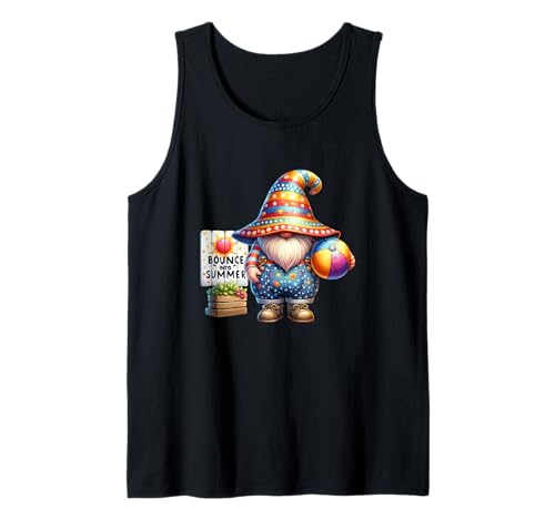 Funny Summer Gnome Dad With Beach Ball For Summer Break Canotta