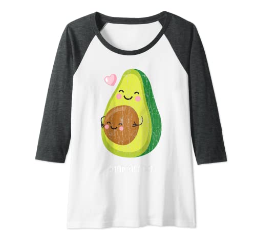 Donna Mamacado Divertente Annuncio di Gravidanza Grafico Maglia con Maniche Raglan