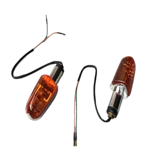 QMLQRGKF Bombilla de luz de giro ámbar 12V 10W para lámpara intermitente 125 150 Compatible con piezas de motocicletas automotrices(Yellow 2PCS)