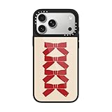 グレーズ iPhone 17 Pro Max ケース - Burgundy Bows - Champagne Dreams - クリア