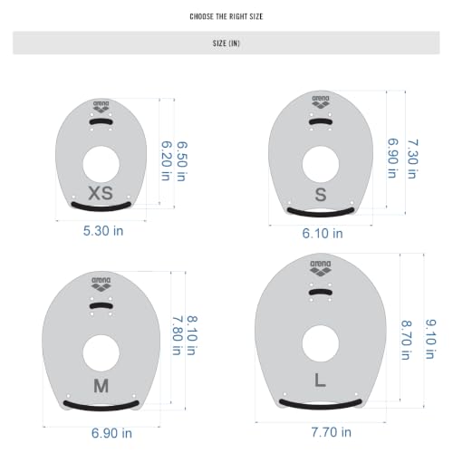 Arena Unisex Adult Elite Swim Hand Paddle II for Men and Women Pool Exercise Equipment for Swimming and Technique Training, Black/White, Large by ARENA - Used condition - US$20.77