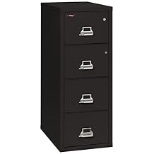 Fireking Legal Safe-in-A-File Fireproof Vertical File Cabinet 3 Drawers, Impact Resistant, Waterproof, Black