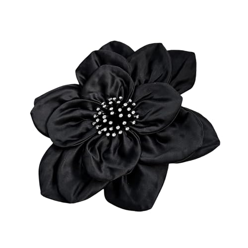 Rhinestones Silk Flower for Handcraft Project Materials Kits Wedding Gown Formal Dress Stage Costume Sewing on Appliques Fashion Patches