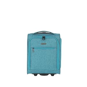 travelite Handbagage-koffer met 2 wielen, voldoet aan de IATA-eisen voor handbagage, bagageserie Cabin Underseat: compacte zachte trolley, 43 cm, 28 liter, petrol, Zachte trolley met 2 wielen