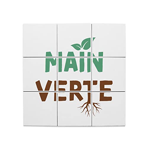 Carreaux céramique 20x20cm pour habiller un mur de jardin nu motif plantes en pot
