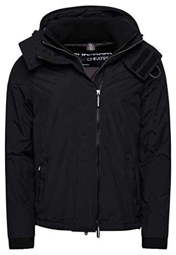 Superdry Mens Pop Zip Hood Arctic Sd-Windcheater Jacket Black/Rock Size S #TOP13