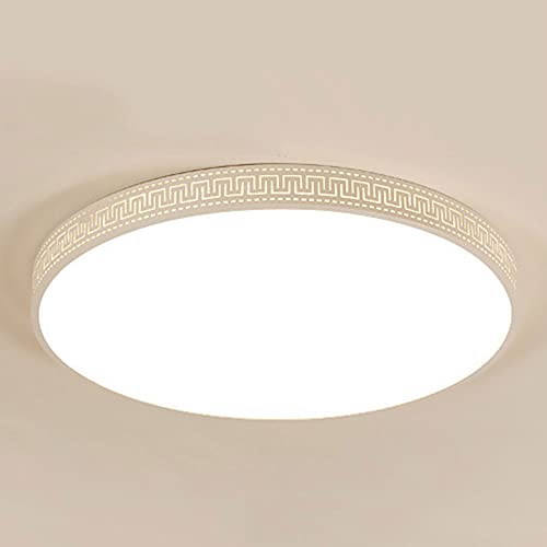 Plafondier LED rond plat dimmable 24W cadre fer creux 12/16 pouces