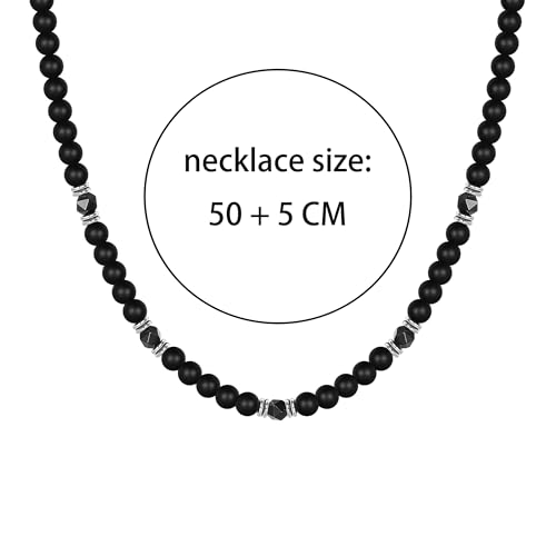 Mens necklace Natural Healing Black Obsidian Tigers Eye Beaded Sun Necklace Anniversary Birthday Gifts for Men Boyfriend2
