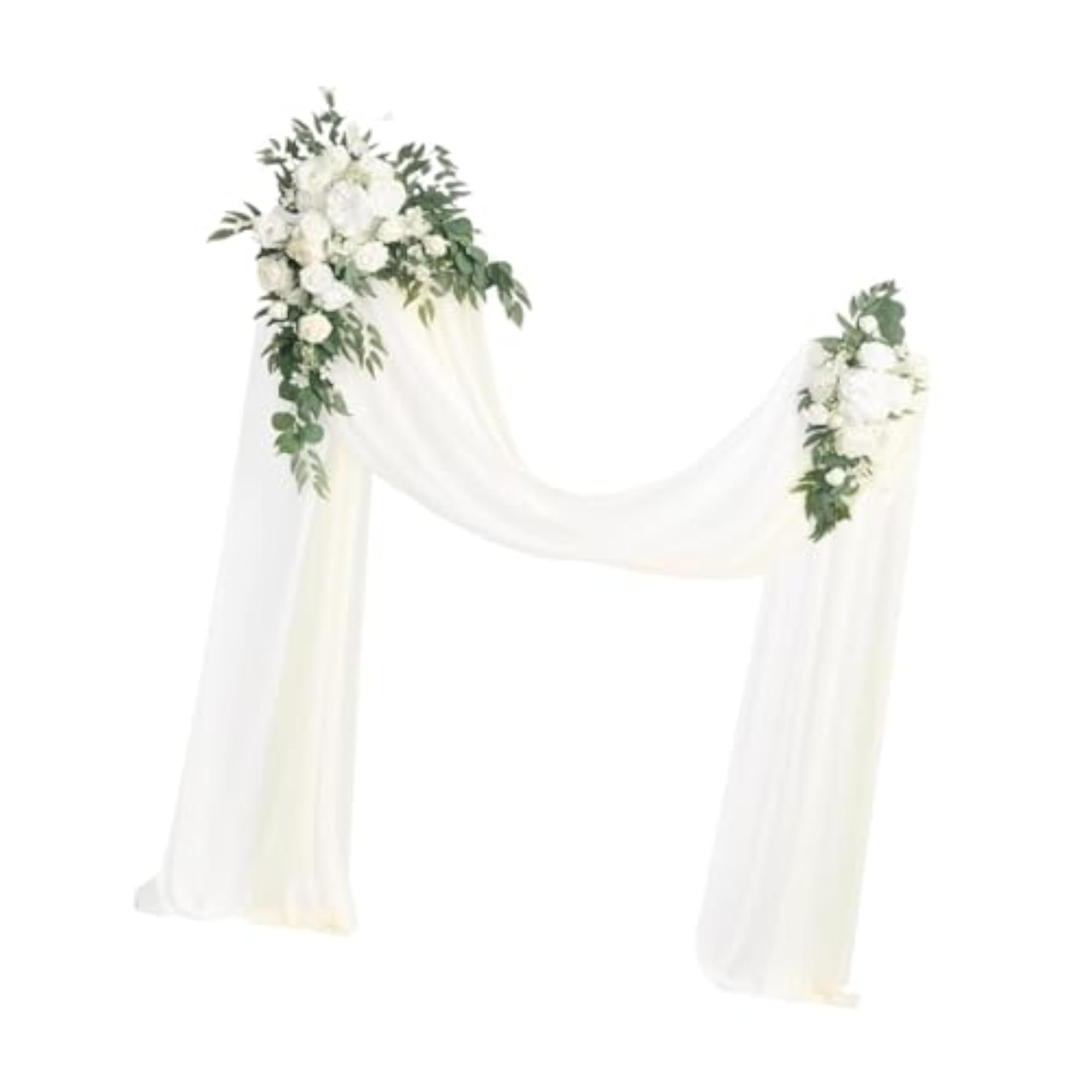 Wedding Arch Flowers with Drapes for Valentine's Day