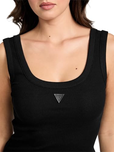 Guess Para Mujer. W5YP54KA0H1 Top Sin Mangas De Punto Acanalado Negro (M), Casual, SintéTico, Sin Mangas / Tirantes - 3