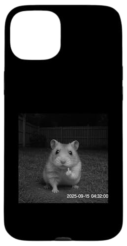Funny Hamster Flipping Off Middle Finger On Security Camera X}zP[X iPhone 15 Plus p