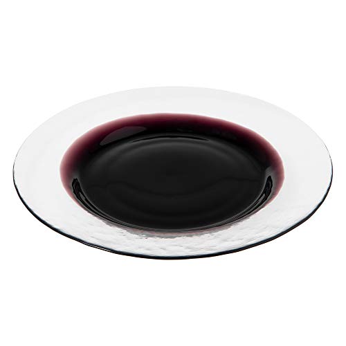 東洋佐々木ガラス 大皿 オービット リム付き プレート 270 クリア&ブラック 27cm 46051WBK