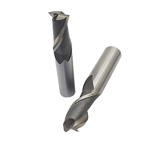 GBJ Straight Shank Milling Cutter 2 Flutes Straight Shank End Milling Cutter HSS High Speed Steel Milling Cutter Rough Milling keyway Milling Cutter Shank 1-8mm (2F-3 * 6 * 8 * 52)